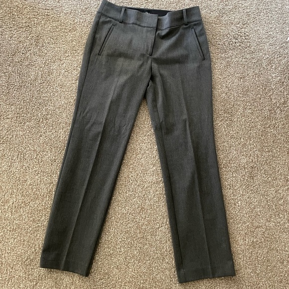 LOFT Dark Grey Juliet Straight Pants - Picture 2 of 6